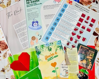 The Paper Hug Club – Burnout Relief Subscription Gift Package (For Tired Hearts & Busy Minds) | supports Mental Health | Heart and Self-care