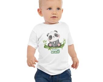 Worth the Wait | Panda Bamboo Rainbow Baby Jersey Tee | Newborn Infant T-shirt | Cute Baby Shower Gift | Baby's 1st Birthday | 6-24 Months