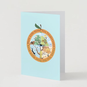Personalizable "When Life Gives You Tangerines" Greeting Card | K-Drama Fan Design | Four Seasons | Bloom | Dream | Endure | Persevere