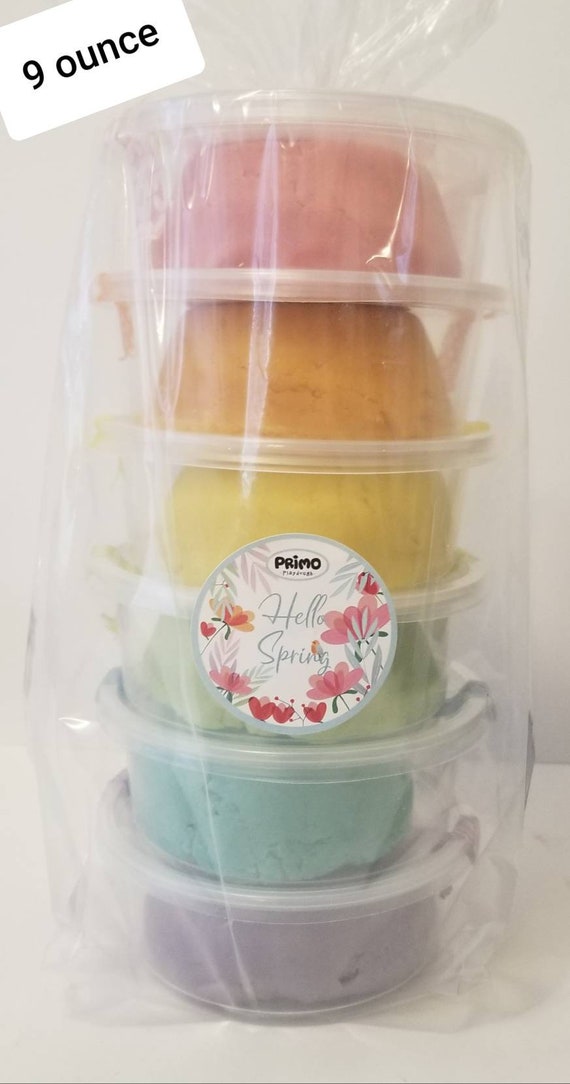 Spring 6-pack Scented Playdough With Pastel Colors & Spring Scents