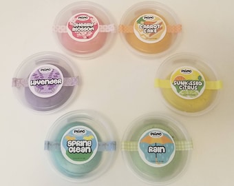 Spring Scented Playdough 6-Pack: Pastel Colors, Non-Toxic