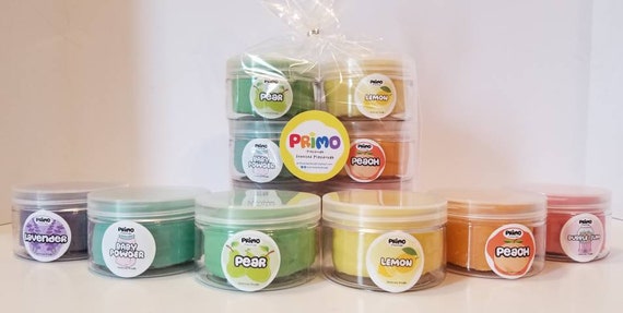 Pastel coloured all natural scented playdough pack of 6