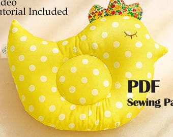 Baby Chick Pillow Sewing Pattern (PDF + Tutorial)