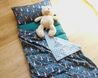 XL Kids Animal Nap Mat – Microfiber Sleeping Bag for Daycare, Preschool