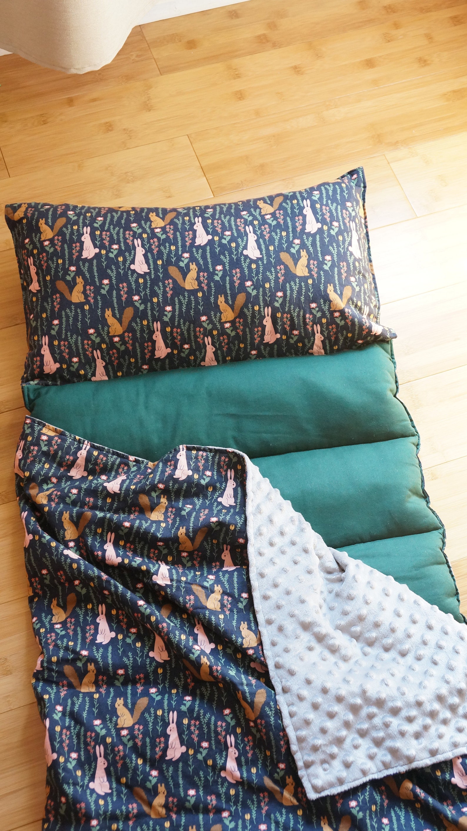 Kids Sleeping Bag Rabbit Preschool Nap Mat With Pillow and Etsy