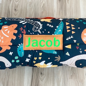 Dinosaur personalized daycare sleeping bag
