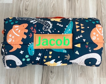 Dinosaur personalized daycare sleeping bag