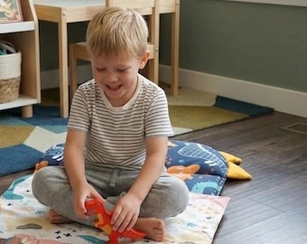 XL Dinosaur Nap Mat – Cozy Microfiber Sleeping Bag for Daycare Preschool