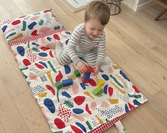 XL Kids Sleeping Bag – 100% Cotton, Cozy Nap Mat, Made in USA