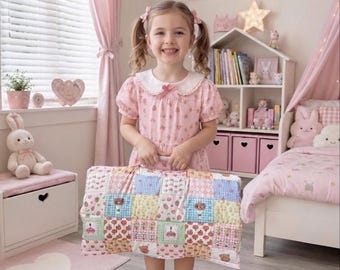 Patchwork Nap Mat – 100% Cotton, Minky, USA Made, Daycare Sleeping Bag