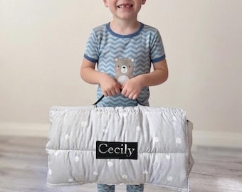 Modern  Nap Mat –100% cotton Kids Sleeping Bag, Daycare Preschool Bag