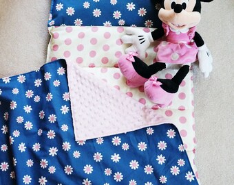 Floral Kids Sleeping Bag – Cotton Nap Mat for Daycare, Preschool, USA Made