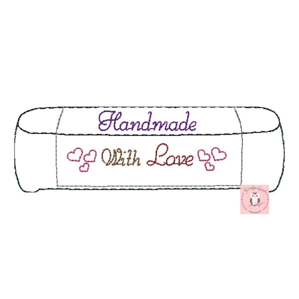 Handmade With Love Cricut Silhouette Cutting Machine Embroidery Design, Instant Download