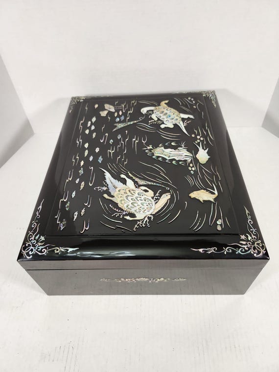 Korean Turtle Design Document Storage Box, Jewelr… - image 1