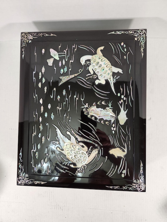 Korean Turtle Design Document Storage Box, Jewelr… - image 2