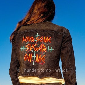 Def Leppard Embroidered Jacket | Sugar Embroidered Custom | Def Leppard Inspired Jacket and Vest