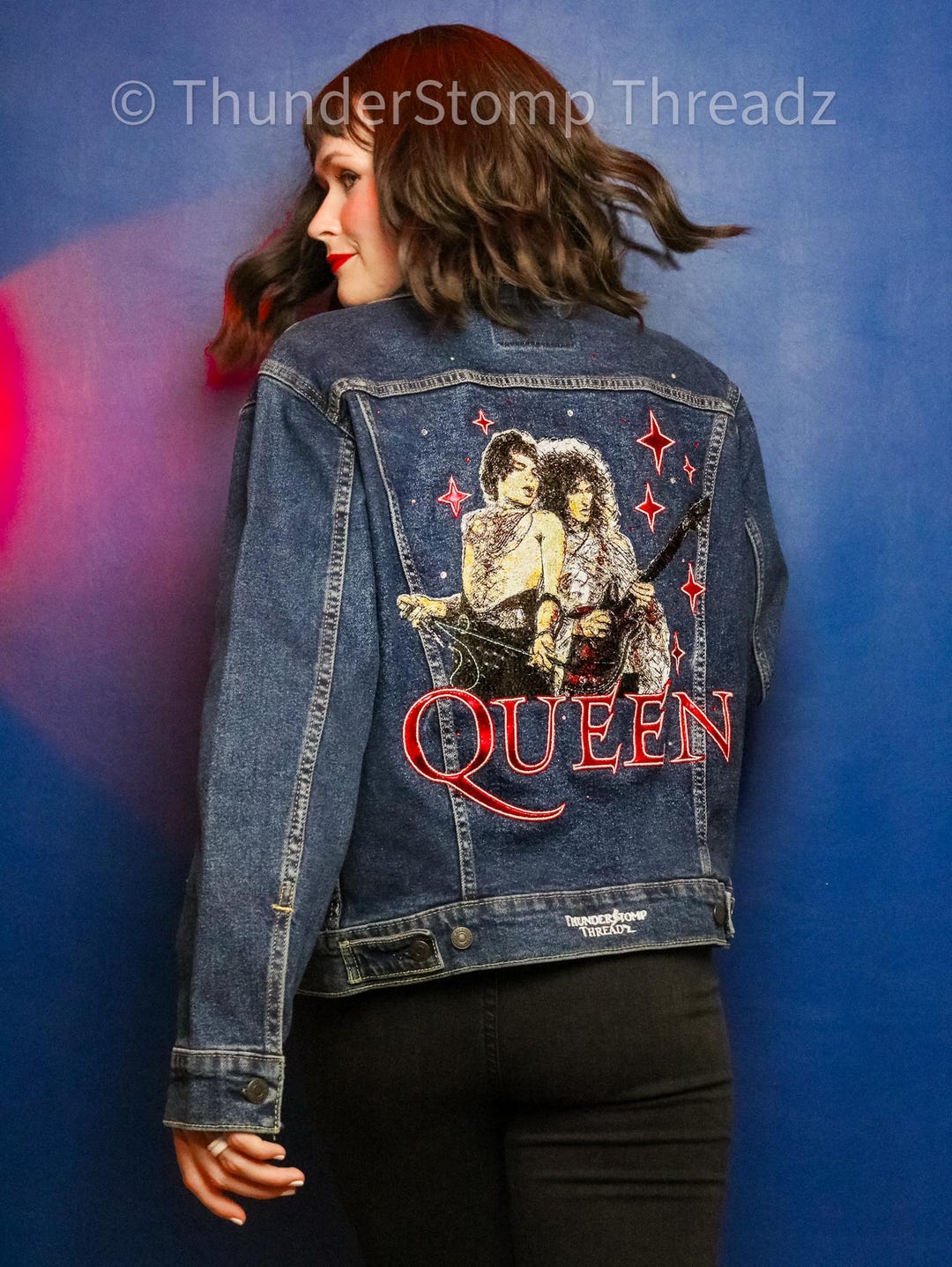 トップス MEDI TAPE EMBROIDERY MESH JACKET Queen Band Embroidered Jacket | Queen Custom Embroidered