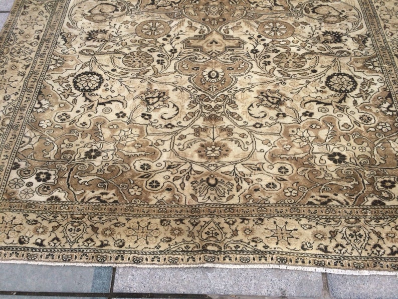 Oushak Rug Vintage Mute Pink Rug Distressed Rug Turkish Rug Etsy