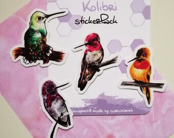 stickerPack / Kolibri • Hummingbird • Kolibri / für Laptop, Journal, Sketchbooks & mehr! / Stationery ][ handmade