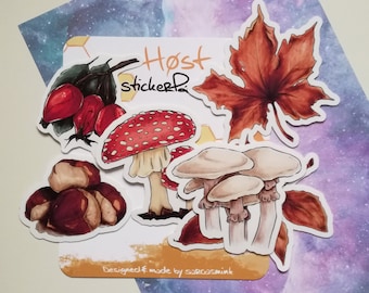 stickerPack / Høst • Autumn • Herbst / Set aus 8 Vinyl-Stickern / für Laptop, Journal, Sketchbooks & mehr! ][ Stationery