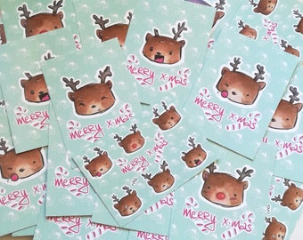postCards / greetingCards - merry xMas 2020 Reinsdyr ][Stationery