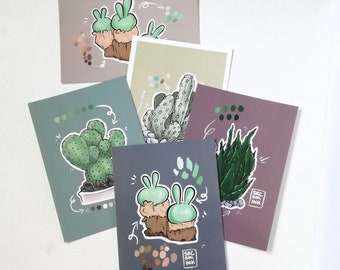 postCards / Greetingcards - Succulent ][Stationery