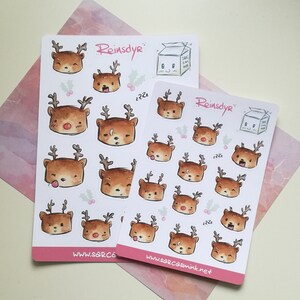stickerSheet Reinsdyr - Renna - Renna per pianificatori, calendari, diari, album di ritagli e altro! ][ Stazionario