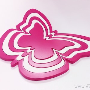 Butterfly nursery wall decor, pink butterfly wall art, butterfly decor for girl room, 3d Butterfly, nursery girl room wall art