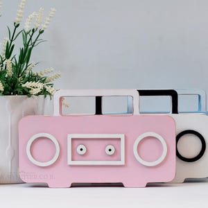 Holz Retro Radio Kassette, Retro Kassette Dekor, Modernes Kinderzimmer Dekor, Retro Kassette Kinderzimmer, Kinderzimmer Dekor, Kinderzimmer Dekor, Musik Kinderzimmer