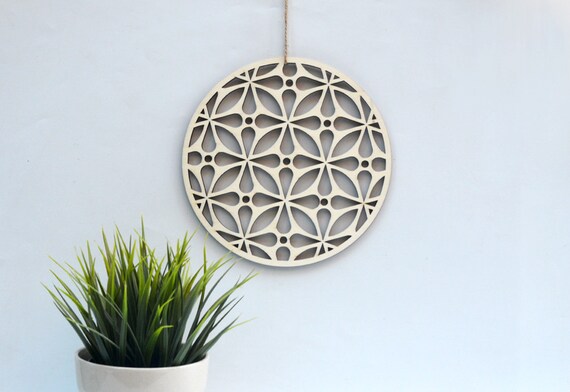 Flower Wall Decor Wooden Mandala Mandala Wall Art Wooden Etsy