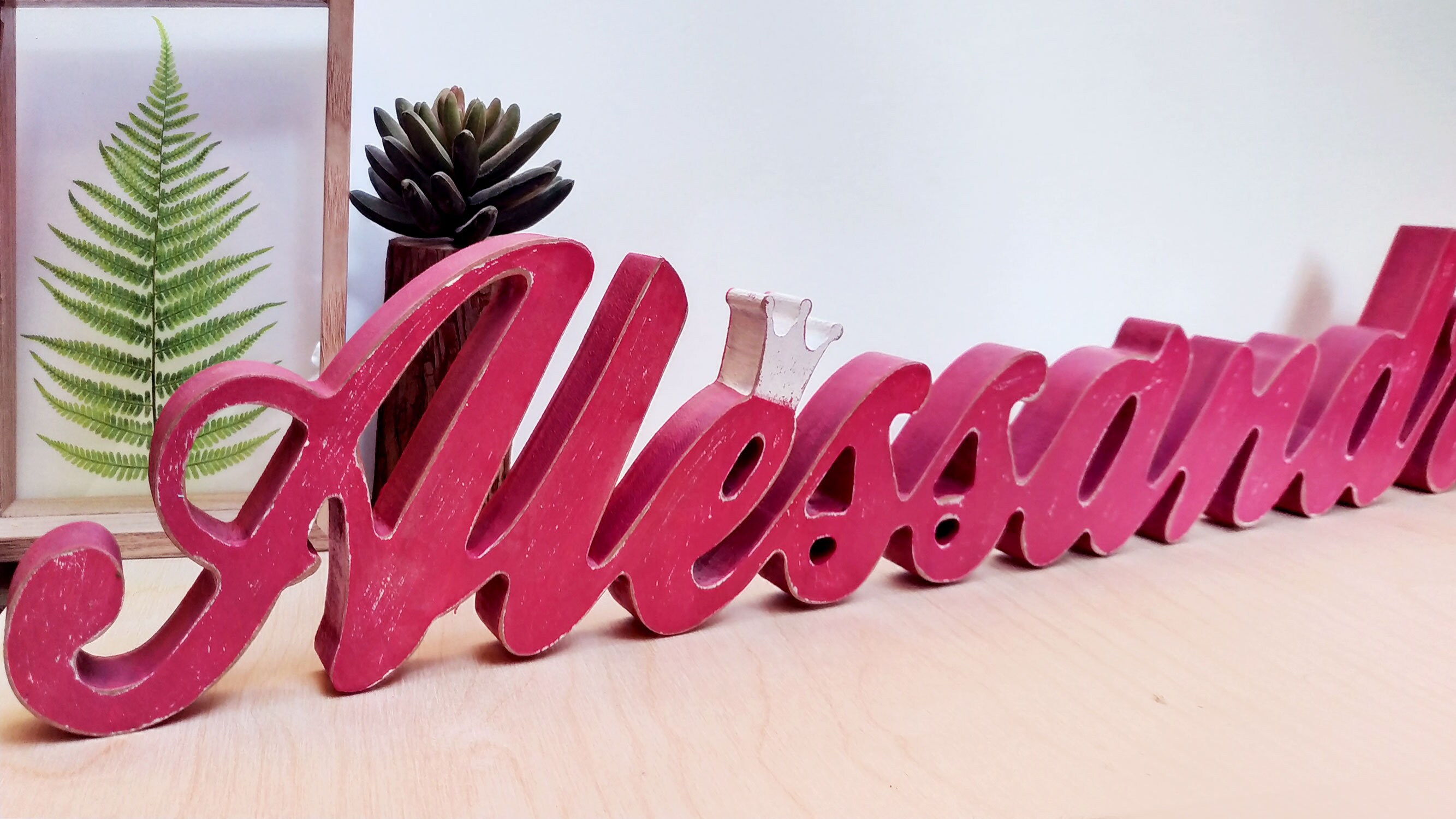 Personalized Letter Sign Wooden Free Standing Letter Custom | Etsy