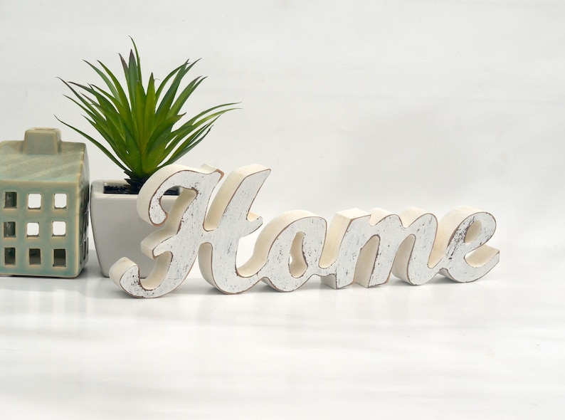 HOME Stand Alone Wooden Letters Freestanding Home Sign Etsy Australia