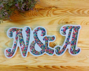 Custom Candy Letter Dishes, Wedding letter dishes, Candy table decor Dish Letter, wedding letters - wedding decor - gay wedding decor