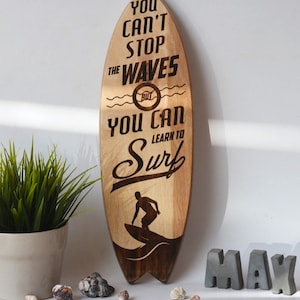 Surfboard wall hanging, Surfboard Decor, Beach Nursery, Ocean Themed Decor