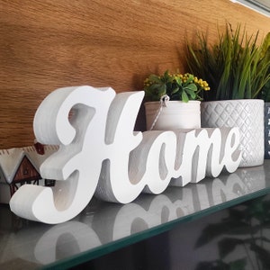 HOME stand alone wooden letters, Freestanding Home Sign, Rustic Home Sign Decor, Farmhouse Rustic Home Wood Sign, Wood Shelf Words