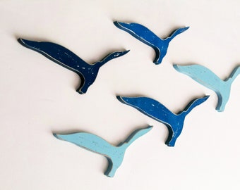 Bird wall art set, Flying birds wall decor, Wood Seagull Wall Art, Wooden bird wall decor