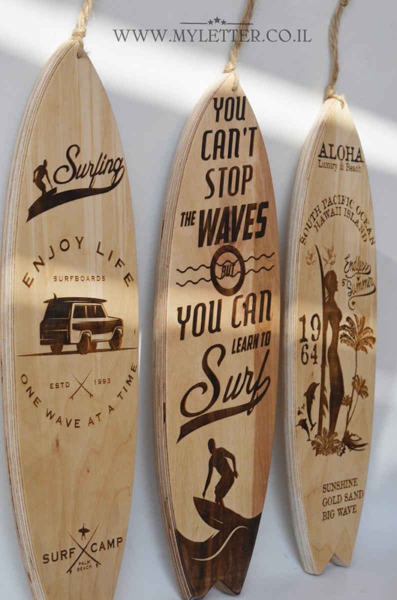 Surfboard sign surfboard wall decor surfboard wall art Etsy