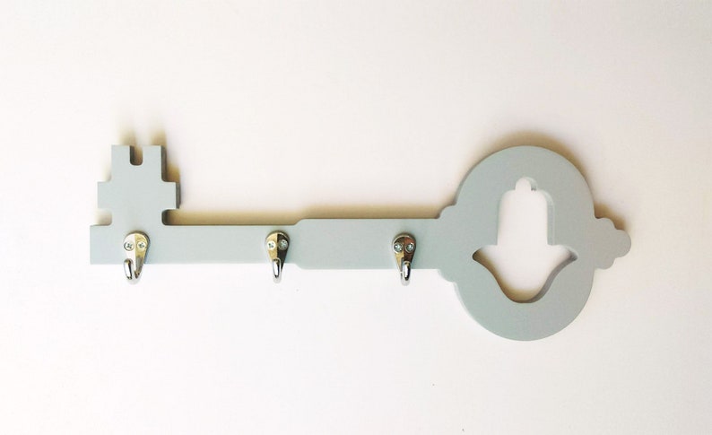 Hamsa Decor Key Rack Wall Hanger, Jewish Housewarming Gifts, Fatimas ...