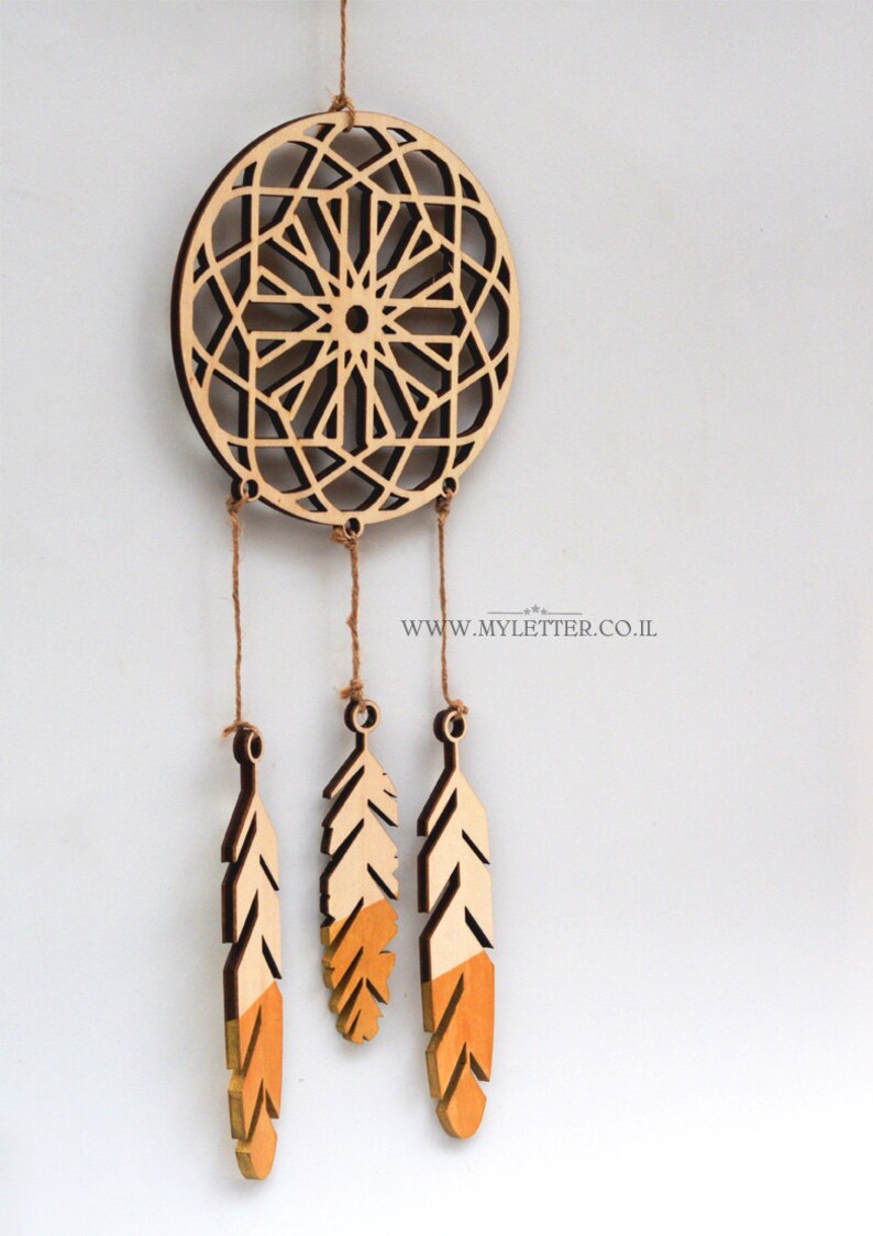 Dreamcatcher Wood Dream Catcher Wooden Mandala Nursery Etsy