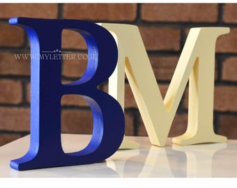 Custom freestanding letter, Personalized standing wood letters, Initials, Wooden letters decor, Large wedding letters