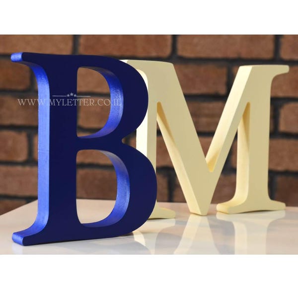 Custom freestanding letter, Personalized standing wood letters, Initials, Wooden letters decor, Large wedding letters