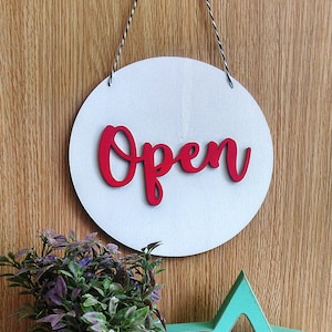 open closed sign | business signs | open close sign | boutique sign | shop sign | Wood Open Closed Sign | Shop open sign