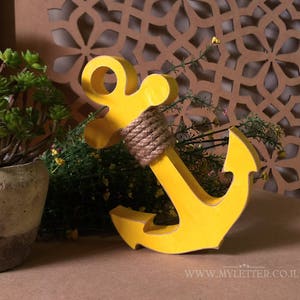 Freestanding anchor, Nautical Wood Anchor, wooden anchor home decor, beach party decor, nautical room, nautical party stand alone anchor