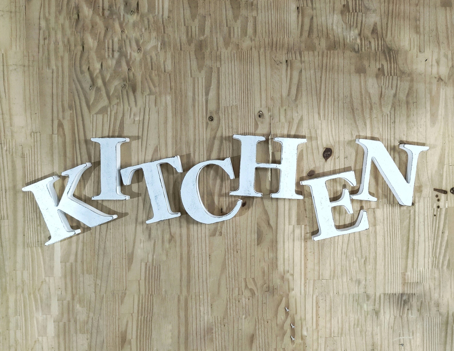 Kitchen Wood Letters Sign Freestanding Kitchen Letters Etsy
