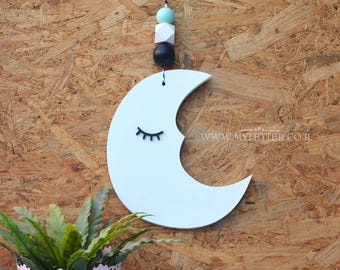Wooden moon | nursery wall decor | moon wall decor | Newborn gift | kids room decor