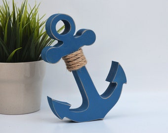 Wooden Anchor, Nautical Nursery Decor free standing anchor, wood anchor home decor, nautical party decor