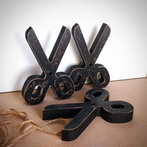 Wooden Scissors - Scissors Silhouette - Salon Hairdressing Gift ...