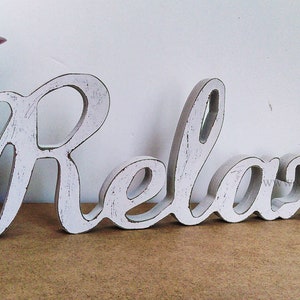 Wooden Relax Sign | Relax Letters | Rustic Letters | Relax Shabby ...