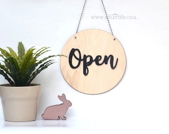 Open sign | open closed sign | business signs | open close sign | boutique sign | shop sign | Wood Open Closed Sign | Shop open sign