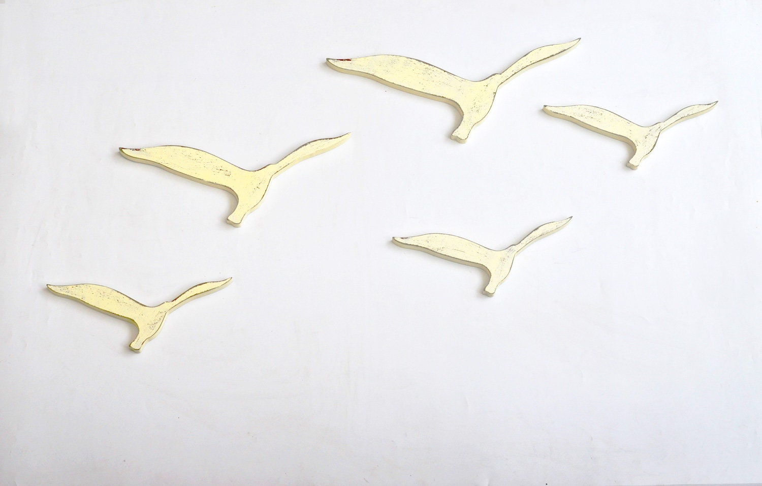 Bird Wall Art Set Flying Birds Wall Decor Wood Seagull Wall Etsy